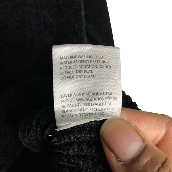 Projek Raw Men's Black Velour 1/4 Zip Pullover Knit Sweater - Picture 7 of 8